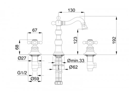 Смеситель для биде Migliore Arcadia 18384 Хром