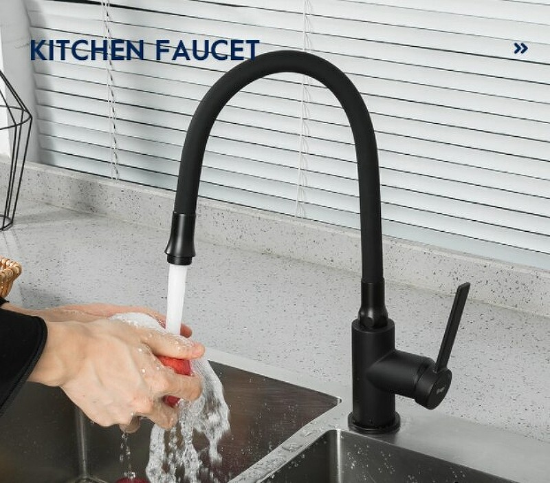 Смеситель для кухни Frap H67-6 F4067-6 Черный матовый