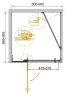 Душевой уголок Cezares Slider 90x100 SLIDER-AH-1-100-80/90-C-GM профиль цвет Оружейная сталь стекло прозрачное
