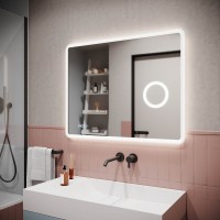 Зеркало Sancos Arcadia 1.0 90 AR1.900 с подсветкой с сенсорным выключателем и часами стекло