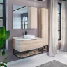 Зеркало со шкафом Comforty Порто 90 00-00009443 Дуб дымчатый МДФ / ЛДСП, стекло