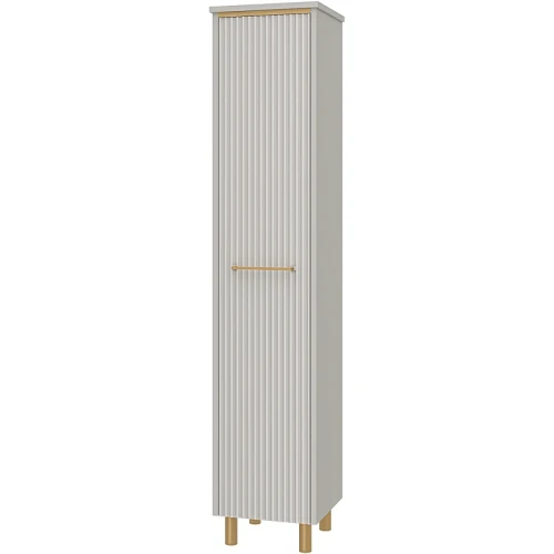 Шкаф пенал Brevita Elche 35 L ELC-05035-010L Серый кашемир Золото МДФ / ЛДСП