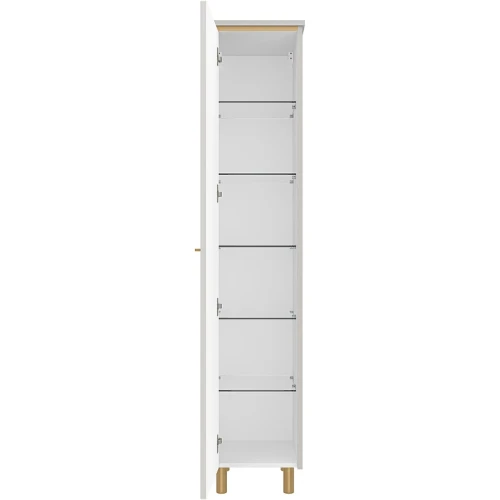 Шкаф пенал Brevita Elche 35 L ELC-05035-010L Серый кашемир Золото МДФ / ЛДСП