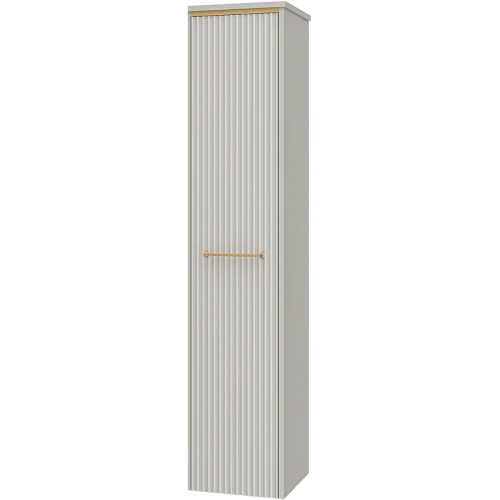 Шкаф пенал Brevita Elche 35 L ELC-05035-010L Серый кашемир Золото МДФ / ЛДСП