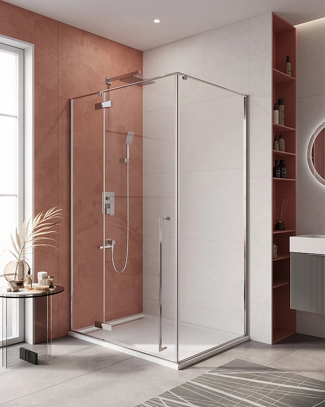 Душевой уголок Cezares Liner 120x90 L LINER-AH-1-120/90-C-Cr-L профиль Хром стекло прозрачное