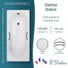 Ванна из искусственного камня Delice Dolce 170х80 DLR330060RB-G цвет Белый глянцевый с черными ручками