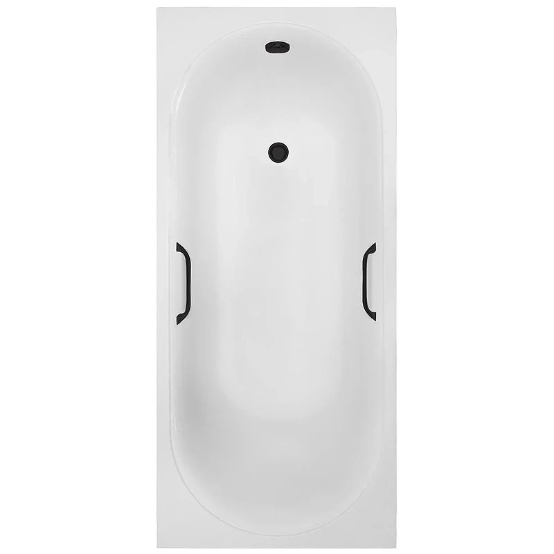 Ванна из искусственного камня Delice Dolce 170х80 DLR330060RB-G цвет Белый глянцевый с черными ручками