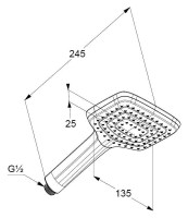 Ручной душ Kludi Freshline 6450005-00 Хром Белый латунь