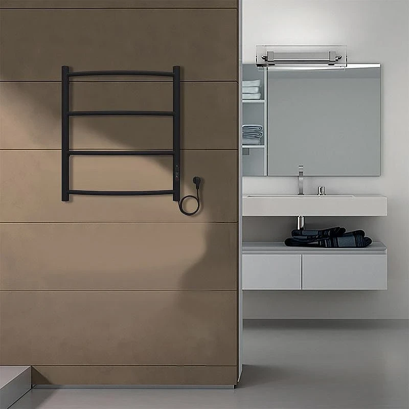 Электрический полотенцесушитель Azario Verona 500x600 П4 AZ04856B диммер справа Черный