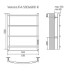 Электрический полотенцесушитель Azario Verona 500x600 П4 AZ04856B диммер справа Черный