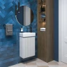 Тумба с раковиной Wellsee WC Area 40 R 221801001 подвесная цвет Белый матовый