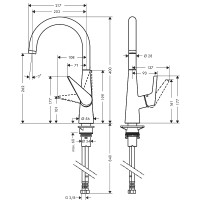 Смеситель для кухни Hansgrohe Talis S 72810800 Сталь латунь