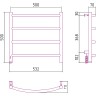 Электрический полотенцесушитель Сунержа Галант 4.0 500x500 L 31-0830-5050 Черный матовый нержавеющая сталь