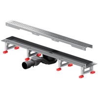 Душевой лоток AM.PM MasterFlow 70 W01SC-P11-070-01SB с решеткой Хром матовый Cut Gradient