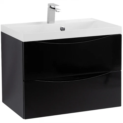 Тумба под раковину BelBagno Marino 70 MARINO-700-2C-SO-NL-P подвесная Nero Lucido МДФ / ЛДСП