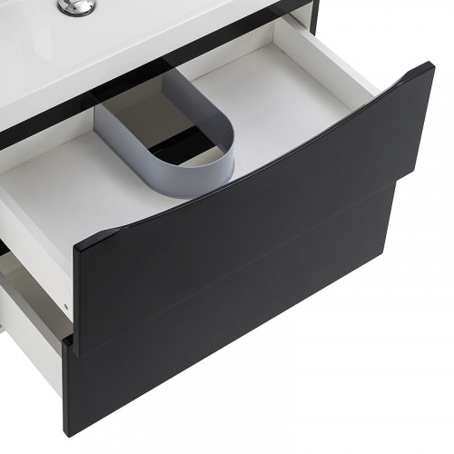 Тумба под раковину BelBagno Marino 70 MARINO-700-2C-SO-NL-P подвесная Nero Lucido МДФ / ЛДСП