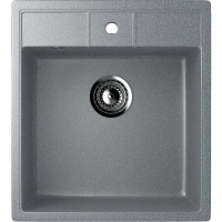 Кухонная мойка Ulgran Classic U-406-309 Темно-серая искусственный камень (литьевой мрамор) встраиваемый