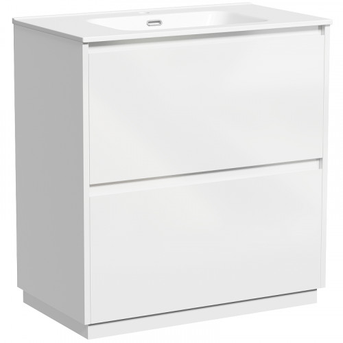 Тумба под раковину Sancos Libra Floor 80 LB80FW Белый глянец МДФ / ЛДСП