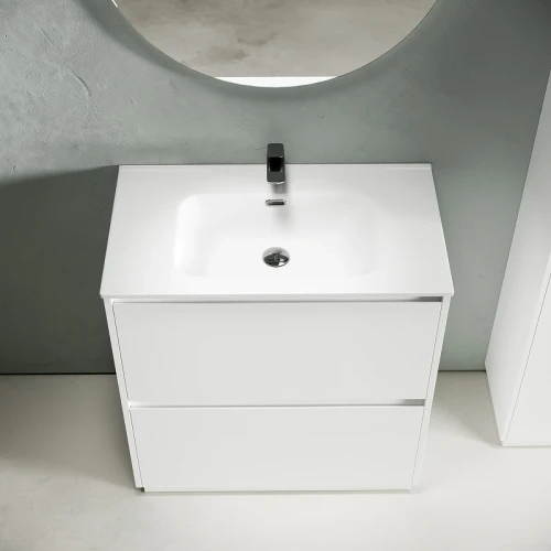 Тумба под раковину Sancos Libra Floor 80 LB80FW Белый глянец МДФ / ЛДСП