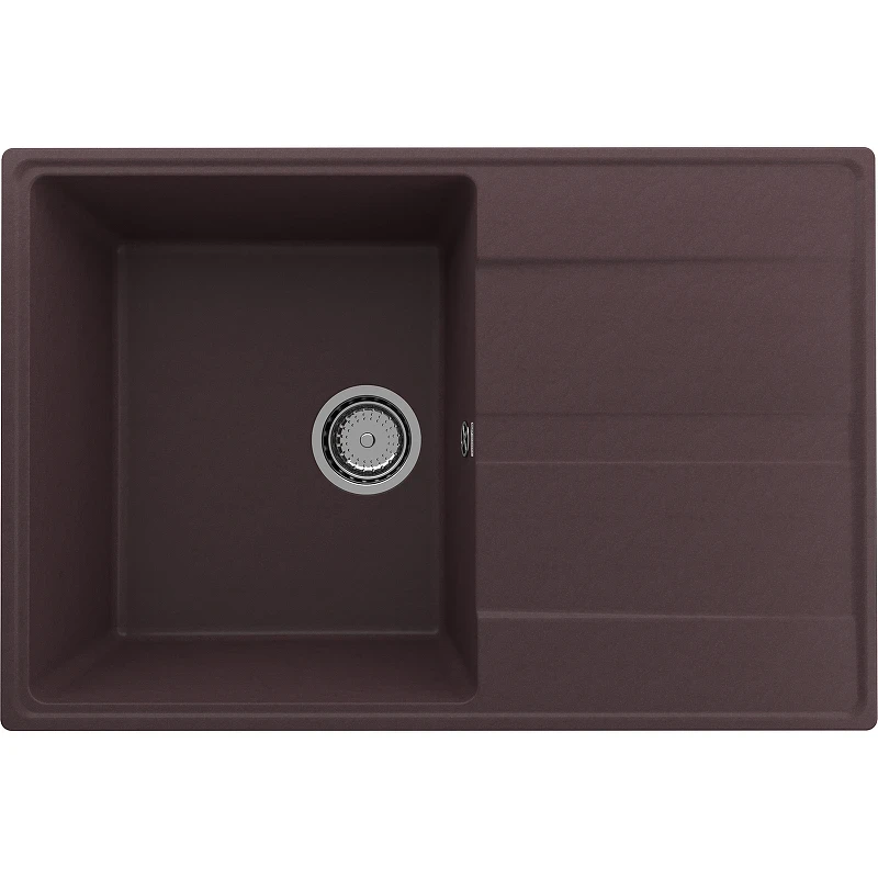 Кухонная мойка Ulgran Quartz Prima 750-06 Трюфель искусственный камень (литьевой мрамор) встраиваемый