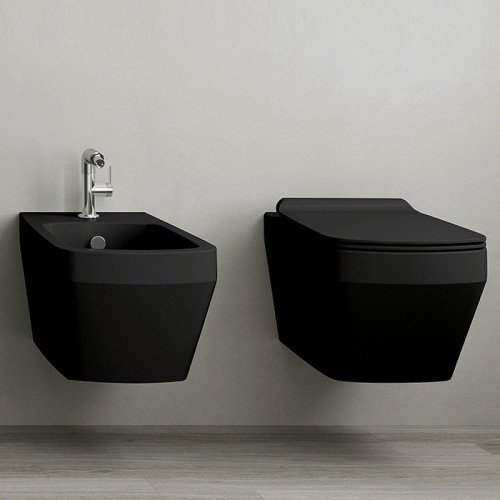 Унитаз Simas Baden Baden BB18neromatt подвесной Черный матовый без сиденья фаянс подвесной