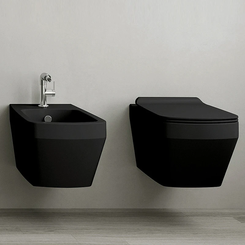 Унитаз Simas Baden Baden BB18neromatt подвесной Черный матовый без сиденья фаянс подвесной