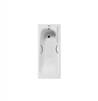 Чугунная ванна Vinsent Veron Concept 165x70 VCO1657042H/VH0015BR-AS цвет Белый с дугообразными бронзовыми ручками и антискользящим покрытием