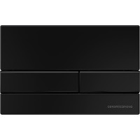 Комплект унитаза с инсталляцией Ceramicanova Metric CN3007_1002B_1000 с сиденьем Микролифт и Черной матовой клавишей смыва фарфор подвесной