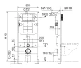 Комплект унитаза с инсталляцией Ceramicanova Metric CN3007_1002B_1000 с сиденьем Микролифт и Черной матовой клавишей смыва фарфор подвесной