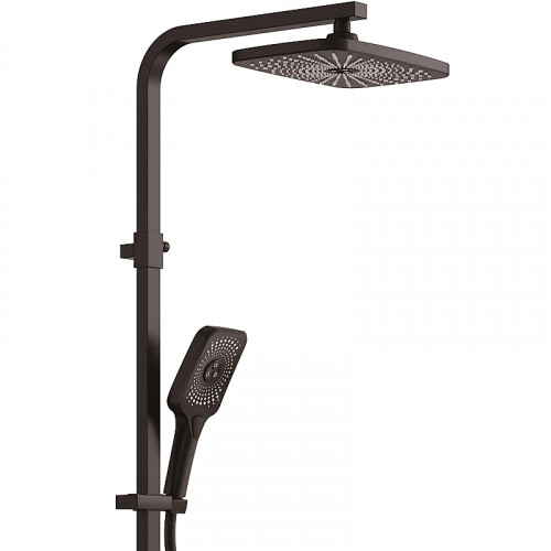 Душевая система Rose R10H R1096H с термостатом Черная матовая
