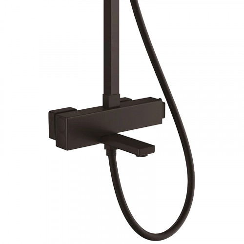 Душевая система Rose R10H R1096H с термостатом Черная матовая