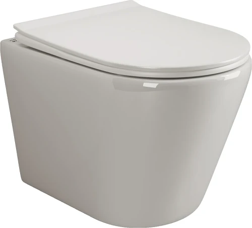 Комплект унитаза DIWO Ceramicanova Highlight Rimless CN1804 с сиденьем с инсталляцией DIWO 4501 с клавишей смыва цвет Глянцевый белый