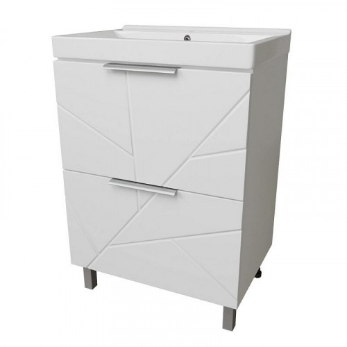 Тумба под раковину Mixline Гранд 70 554894 цвет Белый Бетон