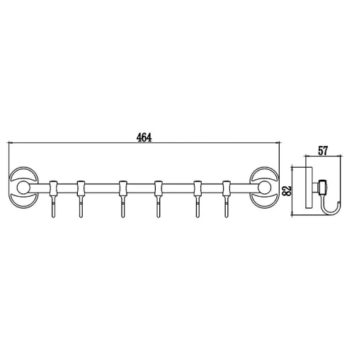Вешалка для полотенец Savol S-008206 цвет Хром