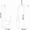 Смеситель для кухни WasserKRAFT Dinkel 5807 Хром латунь
