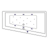 Акриловая ванна Excellent Sfera 170x100 R WAEX.SFP17.RELAX.BR с гидромассажем