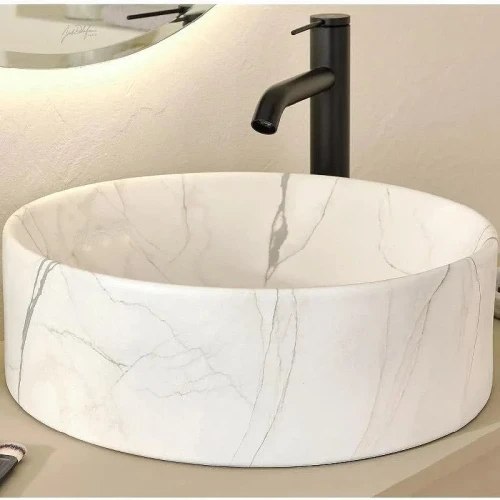 Раковина накладная Jacob Delafon Vox 42 E14800-HYC цвет White marble