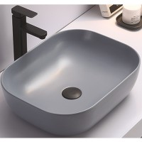 Раковина-чаша CeramaLux 50 78104MHL-4 Голубая фаянс накладная