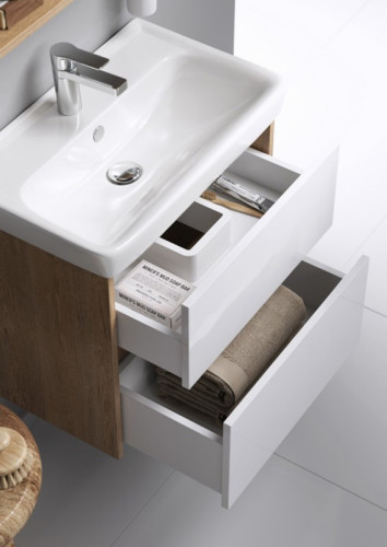 Тумба под раковину Aqwella Сити 50 CI0105DK Дуб канадский МДФ / ЛДСП