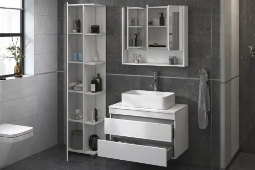 Зеркальный шкаф Vigo Urban 80 zsh.URB.80 Белый МДФ / ЛДСП, стекло