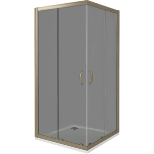 Душевой уголок Good Door Jazze CR-100-B-BR 100x100 профиль Бронза стекло тонированное