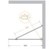 Душевая перегородка Cezares Liberta 85 LIBERTA-L-1-TB-85-C-Cr профиль Хром стекло прозрачное