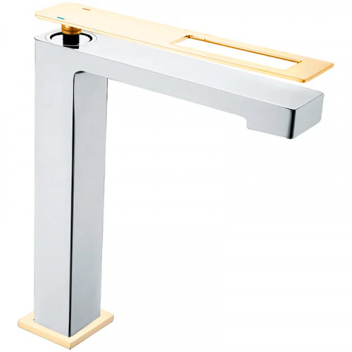 Смеситель для раковины Boheme Q 142-CRG Хром Золото латунь