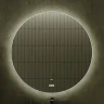 Зеркало Jorno Solo 100 Solo.02.100/W/RL с подсветкой с сенсорным выключателем и часами стекло