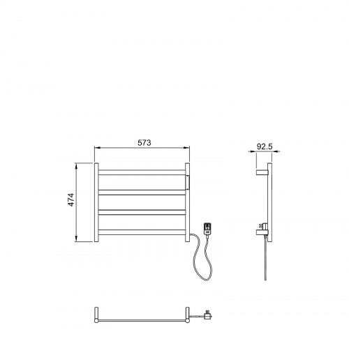 Электрический полотенцесушитель Wonzon & Woghand Essen 57,5х50,9 R WW-A404-BR цвет Брашированный никель