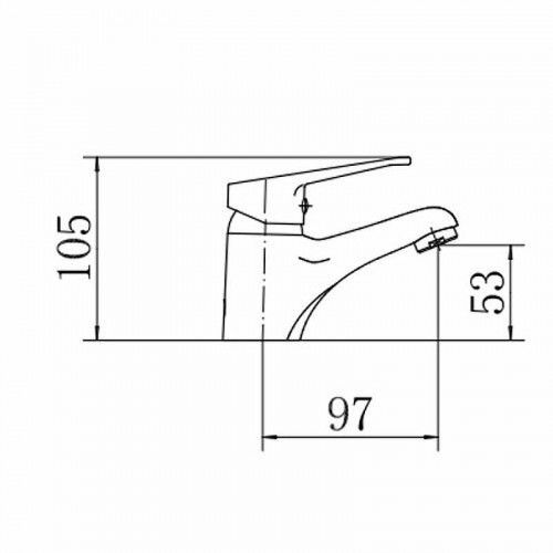 Смеситель для раковины Fashun A1013 цвет Хром