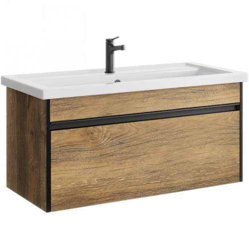 Тумба под раковину Aqwella Urban 100 URB0110DB подвесная Дуб балтийский МДФ / ЛДСП