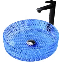 Раковина-чаша Abber Glas 40 AK2301DB Синяя стекло накладная