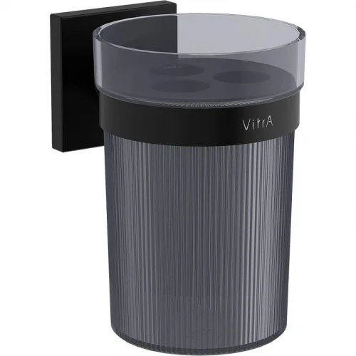 Стакан для зубных щеток Vitra Root A4480636 Черный матовый