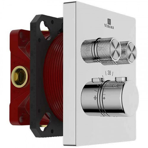 Смеситель для душа Vincea VSCV-321T-MCH с термостатом Хром латунь встраиваемый